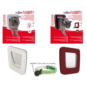 AX008/B IN&OUT ACCESS Mágneses macskaajtó fehér