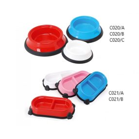 C021/A Műanyag tál vegyes színekben dupla 26*13,5 cm