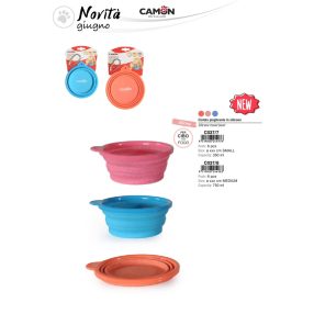 C037/8 Összecsukható szilikon vizes tál M Marble 750 ml