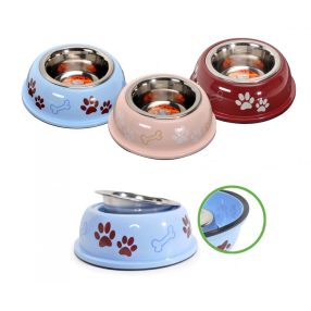   C054/B Csúszásgátlós acél-műanyag színes tálak 800 ml átm 16,5 cm.