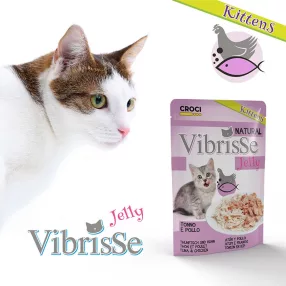   C1018990 Vibrisse Jelly Kitten kiegészítő zselés nedveseledel tonhallal és csirkével 70 g