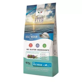   CA30/120 GREENFISH ADULT DOG MEDIUM 12kg Monoproteines Diétás teljes értékű táp táplálék intolerancia csökkentésére, felnőtt kutyák részére