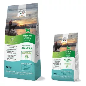   CB030/120 AEQUILIBRIAVET DOG MEDIUM ANATRA - kacsa 12KG Monoproteines Diétás teljes értékű táp táplálék intolerancia csökkentésére. Fehérjeforrás – kacsa.