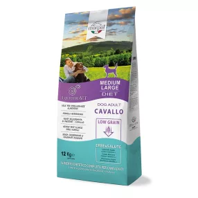   CB035/120 AEQUILIBRIAVET DOG MEDIUM CAVALLO -ló 12kg Monoproteines Diétás teljes értékű táp táplálék intolerancia csökkentésére. Fehérjeforrás - lóhús.