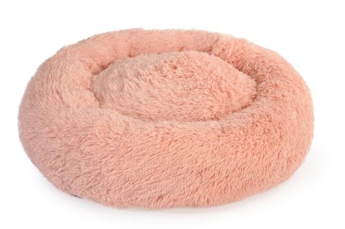 CC0141 Kerek szőrős fekhely 80 cm pasztell rózsaszín