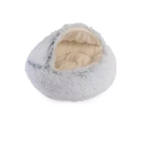 CC0151 Szőrös, bújós peremes fekhely szürke 70 cm