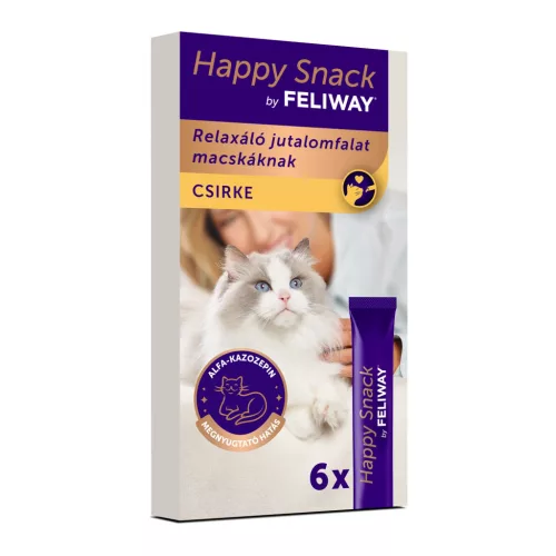 CEVA08 Feliway Happy Snack csirke 6x15g