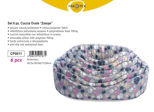 CP0011 Fekhely szett Zampe 6 db-os 48-54-60-68-75-80
