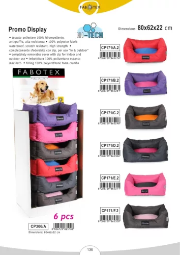 CP171/D.2  Hi-Tech Fekhely BOSTON antracit-fukszia 80x67x22 cm.