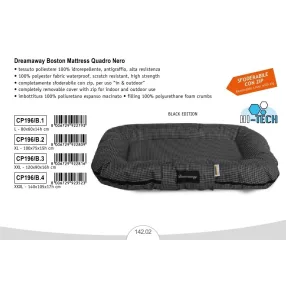   CP196/B.4 Hi-tech Matrac peremes BOSTON fekete kockás 140x105x17 cm