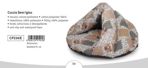 CP234/E Fekhely igloo 60*60*27 cm Kifutó 