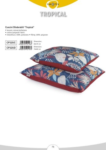 CP325/D Levehető huzatú párna Tropical 70*90