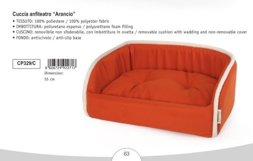 CP329/C Szögletes fekhely  Anfiteatro narancs 55 cm