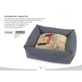 CP333/B Szögletes fekhely Jacquard York 60 cm