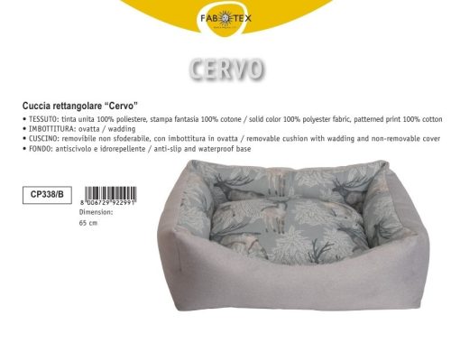CP338/B Négyszögletes fekhely Element 24 Cervo méret 65 cm