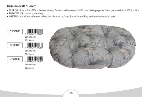 CP338/E Ovális párna Element 24 Cervo  méret 70
