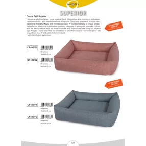 CP400/F2 Négyszögletes fekhely Superior azúr 80*70*13 cm