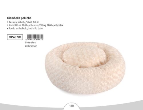 CP407/C Kerek plüss fekhely 80x20cm