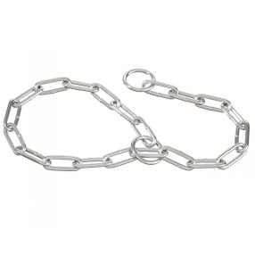   D242 Rozsdamentes acél fojtónyakörv hosszú szemes 3,8*600 cm