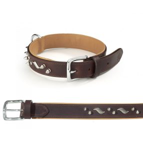 DA016/B Bőr nyakörv Colorado 25*550 mm