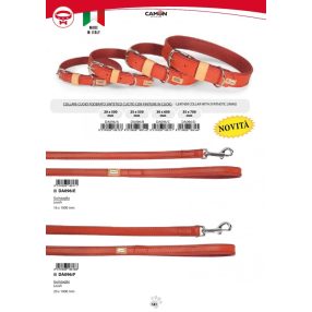   DA096/F Bőrpóráz varrott szintetikus béléssel piros - 20*1000 mm