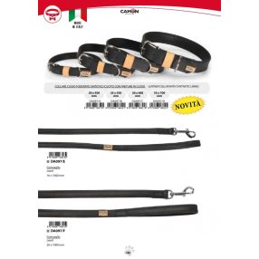   DA097/E Bőrpóráz varrott szintetikus béléssel fekete- 16*1000 mm