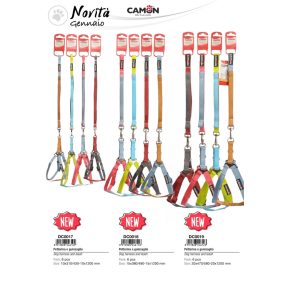   DC0019 Állítható hámszett, hám: 20x470/580-póráz:20x1200 mm