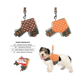 DC012/D Linea Denim/Pois hám-póráz szett narancs XL