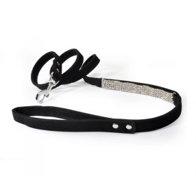 DC060/D Póráz strassz+bársony 15*1200 mm