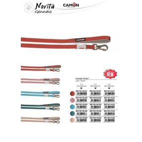   DC101/I.05 Kéttónusú állítható póráz 25x1200 mm elefántcsont