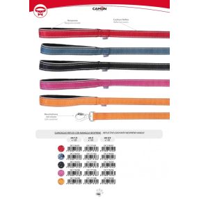   DC177/03 Póráz neoprénes fogórész, fényvisszaverő varrással 2*120 cm Fekete