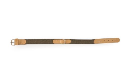 DC182/B2 Canvas bőr és szövet nyakörv zöld 20x450 mm
