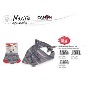 DC313/B Kendő szürke mintás  65 cm M méret