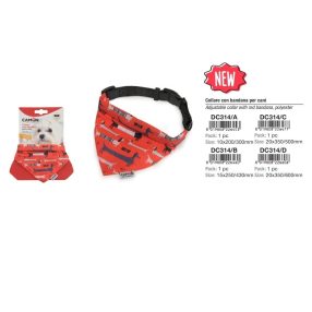 DC314/A Kendő piros mintás állítható 10x200/300mm XS