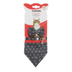   DG073 Szett macskáknak - nyakörv kendővel és csokornyakkendővel - 10*230-660mm Black