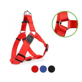 F035/01 Állítható nylon hám 38 mm piros