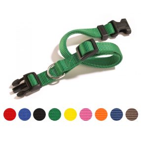 F141/10 Állítható nylon nyakörv 15*250/350 mm barna