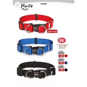   F145/03 Állítható nyakörv nylon 30 mm 490-710 cm-ig fekete