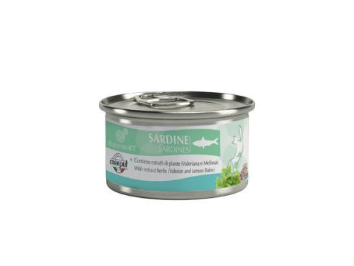 GH31/085 Equilibria Cat 85g Sardina – szardínia. Monoproteines diétás teljes értékű táp táplálék intolerancia csökkentésére. Macskák részére Fehérjeforrás - szardínia..