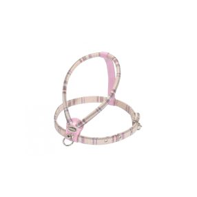   RF001/N Cinopelca  Chéri kézműves skót mintás hám rózsaszín M